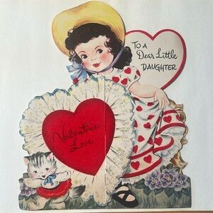 Vintage Valentines Day Card for Daughter